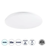 Πλαφονιέρα οροφής led στρόγγυλη CELANO 61008 GLOBOSTAR 30W 3000lm IP54 Φ33cm 6000K ψυχρό λευκό