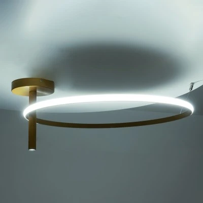 Φωτιστικό οροφής led δαχτυλίδι VERONA GLOBOSTAR 36W CCT 2700-6000K 4032lm Φ60cm χρυσό GloboStar® VERONA 61225 Φωτιστικό Οροφής Δαχτυλίδι-Κύκλος LED CCT 36W 4032lm 360° AC 220-240V - Εναλλαγή Φωτισμού μέσω Διακόπτη On/Off All In One Ψυχρό 6000k+Φυσικό 4500k+Θερμό 2700K Φ60 x Υ23cm - Χρυσό Βούρτσας - 3 Χρόνια Εγγύηση