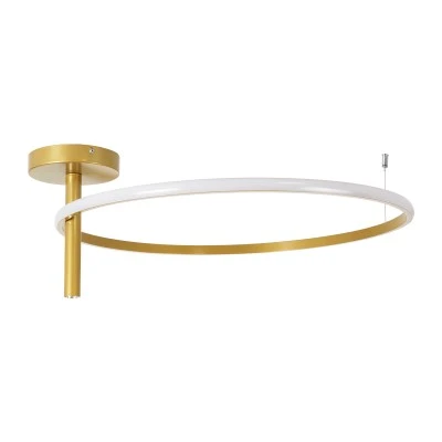 Φωτιστικό οροφής led δαχτυλίδι VERONA GLOBOSTAR 36W CCT 2700-6000K 4032lm Φ60cm χρυσό GloboStar® VERONA 61225 Φωτιστικό Οροφής Δαχτυλίδι-Κύκλος LED CCT 36W 4032lm 360° AC 220-240V - Εναλλαγή Φωτισμού μέσω Διακόπτη On/Off All In One Ψυχρό 6000k+Φυσικό 4500k+Θερμό 2700K Φ60 x Υ23cm - Χρυσό Βούρτσας - 3 Χρόνια Εγγύηση