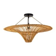 Φωτιστικό οροφής boho PALERMO 1xE27 AC/DC 12-265V ξύλινο μπαμπού πλέγμα IP20 Φ60xΥ36cm μπεζ καφέ Φωτιστικό οροφής boho PALERMO 1xE27 AC/DC 12-265V ξύλινο μπαμπού πλέγμα IP20 Φ60xΥ36cm μπεζ καφέ