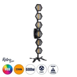 Επαγγελματικό φωτιστικό Εφέ Digital Matrix Pixel & Blnder  6x100W LED COB θερμό 2200K & 144x0.5W LED RGB 