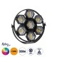 GloboStar® 51195 HALO HEXA Επαγγελματικό Φωτιστικό Ειδικών Εφέ DIGITAL MATRIX PIXEL & Blinder - 7 x 50W LED COB Chips Ultra Gold Warm White 2200K & 168 x 0.5W LED SMD5050 Chips RGB - AC 220V-240V DMX512 Display on Body - Μαύρο - Μ50 x Π10.5 x Υ47c
