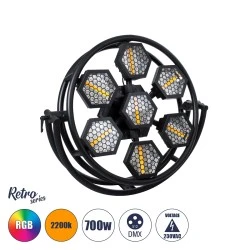 Επαγγελματικό φωτιστικό εφέ Digital Matrix Pixel & Blinder 7x100W LED COB θερμό χρώμα φωτός 2200K & 168x0.5W LED RGB