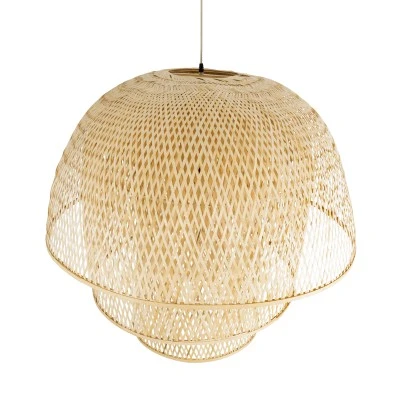 Boho Κρεμαστό Φωτιστικό HIROKA Μονόφωτο 1 x E27 AC220-240V IP20 - Φ100 x Υ110cm - Μπεζ Ξύλινο Μπαμπού Πλέγμα Καμπάνα GloboStar® HIROKA 02046 Boho Κρεμαστό Φωτιστικό Οροφής Μονόφωτο 1 x E27 AC220-240V IP20 - Φ100 x Υ110cm - Μπεζ Ξύλινο Μπαμπού Πλέγμα Καμπάνα - 5 Χρόνια Εγγύηση