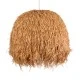 GloboStar® GUADELOUPE 02156 Boho Κρεμαστό Φωτιστικό Καμπάνα Μονόφωτο 1 x E27 IP20 Μπεζ Ράφια - Μ120 x Π120 x Υ100cm