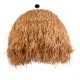 GloboStar® GUADELOUPE 02156 Boho Κρεμαστό Φωτιστικό Καμπάνα Μονόφωτο 1 x E27 IP20 Μπεζ Ράφια - Μ120 x Π120 x Υ100cm