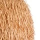 GloboStar® GUADELOUPE 02156 Boho Κρεμαστό Φωτιστικό Καμπάνα Μονόφωτο 1 x E27 IP20 Μπεζ Ράφια - Μ120 x Π120 x Υ100cm
