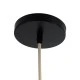 GloboStar® SAINTLUCIA 02160 Boho Κρεμαστό Φωτιστικό Πλέγμα Μονόφωτο 1 x E27 IP20 Καφέ Ράφια - Μ30 x Π30 x Υ90cm