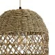 GloboStar® SAINTLUCIA 02160 Boho Κρεμαστό Φωτιστικό Πλέγμα Μονόφωτο 1 x E27 IP20 Καφέ Ράφια - Μ30 x Π30 x Υ90cm