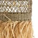 GloboStar® SAINTLUCIA 02160 Boho Κρεμαστό Φωτιστικό Πλέγμα Μονόφωτο 1 x E27 IP20 Καφέ Ράφια - Μ30 x Π30 x Υ90cm