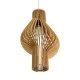 GloboStar® MIHIRO 02172 Boho Κρεμαστό Φωτιστικό Πλέγμα Μονόφωτο 1 x E27 IP20 Μπεζ Ξύλο - Μ32 x Π32 x Υ56cm