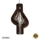 Boho Κρεμαστό Φωτιστικό MIHIRO Μονόφωτο 1 x E27 AC220-240V IP20 - Φ32 x Υ56cm - Καφέ Σκούρο Ξύλινο Πλέγμα GloboStar® MIHIRO 02173 Boho Κρεμαστό Φωτιστικό Πλέγμα Μονόφωτο 1 x E27 IP20 Καφέ Ξύλο - Μ32 x Π32 x Υ56cm