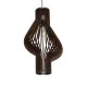 Boho Κρεμαστό Φωτιστικό MIHIRO Μονόφωτο 1 x E27 AC220-240V IP20 - Φ32 x Υ56cm - Καφέ Σκούρο Ξύλινο Πλέγμα GloboStar® MIHIRO 02173 Boho Κρεμαστό Φωτιστικό Πλέγμα Μονόφωτο 1 x E27 IP20 Καφέ Ξύλο - Μ32 x Π32 x Υ56cm