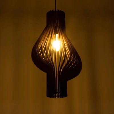 Boho Κρεμαστό Φωτιστικό MIHIRO Μονόφωτο 1 x E27 AC220-240V IP20 - Φ32 x Υ56cm - Καφέ Σκούρο Ξύλινο Πλέγμα GloboStar® MIHIRO 02173 Boho Κρεμαστό Φωτιστικό Πλέγμα Μονόφωτο 1 x E27 IP20 Καφέ Ξύλο - Μ32 x Π32 x Υ56cm