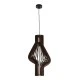 Boho Κρεμαστό Φωτιστικό MIHIRO Μονόφωτο 1 x E27 AC220-240V IP20 - Φ32 x Υ56cm - Καφέ Σκούρο Ξύλινο Πλέγμα GloboStar® MIHIRO 02173 Boho Κρεμαστό Φωτιστικό Πλέγμα Μονόφωτο 1 x E27 IP20 Καφέ Ξύλο - Μ32 x Π32 x Υ56cm