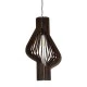Boho Κρεμαστό Φωτιστικό MIHIRO Μονόφωτο 1 x E27 AC220-240V IP20 - Φ32 x Υ56cm - Καφέ Σκούρο Ξύλινο Πλέγμα GloboStar® MIHIRO 02173 Boho Κρεμαστό Φωτιστικό Πλέγμα Μονόφωτο 1 x E27 IP20 Καφέ Ξύλο - Μ32 x Π32 x Υ56cm