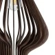 Boho Κρεμαστό Φωτιστικό MIHIRO Μονόφωτο 1 x E27 AC220-240V IP20 - Φ32 x Υ56cm - Καφέ Σκούρο Ξύλινο Πλέγμα GloboStar® MIHIRO 02173 Boho Κρεμαστό Φωτιστικό Πλέγμα Μονόφωτο 1 x E27 IP20 Καφέ Ξύλο - Μ32 x Π32 x Υ56cm