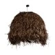 GloboStar® GUADELOUPE 02295 Boho Κρεμαστό Φωτιστικό Οροφής Μονόφωτο 1 x E27 AC220-240V IP20 - Φ120 x Υ100cm - Καφέ Σκούρο Φυσική Ράφια Νήμα Πλέγμα Καμπάνα - 5 Χρόνια Εγγύηση