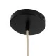 GloboStar® KAIA 02346 Boho Κρεμαστό Φωτιστικό Καμπάνα Μονόφωτο 1 x E27 IP20 Μπεζ Ξύλο - Μ60 x Π60 x Υ20cm