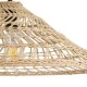GloboStar® KAIA 02346 Boho Κρεμαστό Φωτιστικό Καμπάνα Μονόφωτο 1 x E27 IP20 Μπεζ Ξύλο - Μ60 x Π60 x Υ20cm