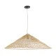 Boho Κρεμαστό Φωτιστικό KAIA Μονόφωτο 1 x E27 AC220-240V IP20 - Φ80 x Υ26cm - Μπεζ Ξύλινο Μπαμπού Πλέγμα Καμπάνα GloboStar® KAIA 02347 Boho Κρεμαστό Φωτιστικό Καμπάνα Μονόφωτο 1 x E27 IP20 Μπεζ Ξύλο - Μ80 x Π80 x Υ26cm