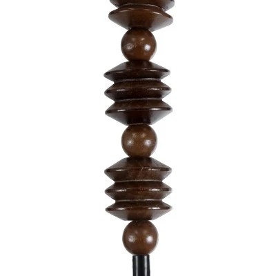 Vintage Κρεμαστό Φωτιστικό BEADS Μονόφωτο 1 x E27 AC220-240V IP20 - Φ5 x Υ33cm - Καφέ Σκούρο Ξύλινο Ανάρτηση GloboStar® BEADS 00692 Vintage Κρεμαστό Φωτιστικό Ανάρτηση Μονόφωτο 1 x E27 IP20 Καφέ Ξύλο - Μ5 x Π5 x Y33cm