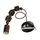 Vintage Κρεμαστό Φωτιστικό BEADS Μονόφωτο 1 x E27 AC220-240V IP20 - Φ5 x Υ33cm - Καφέ Σκούρο Ξύλινο Ανάρτηση GloboStar® BEADS 00692 Vintage Κρεμαστό Φωτιστικό Ανάρτηση Μονόφωτο 1 x E27 IP20 Καφέ Ξύλο - Μ5 x Π5 x Y33cm