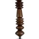 GloboStar® STANLEY 00693 Vintage Κρεμαστό Φωτιστικό Οροφής Μονόφωτο 1 x E27 AC220-240V IP20 - Φ5 x Υ33cm - Καφέ Σκούρο Ξύλινο Ανάρτηση - 5 Χρόνια Εγγύηση