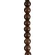 GloboStar® BEADS 00694 Vintage Κρεμαστό Φωτιστικό Οροφής Μονόφωτο 1 x E27 AC220-240V IP20 - Φ4 x Υ47cm - Καφέ Σκούρο Ξύλινο Ανάρτηση - 5 Χρόνια Εγγύηση