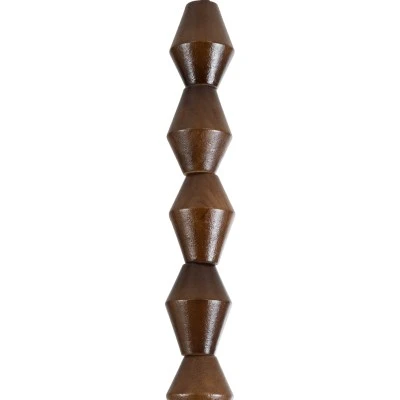 GloboStar® FRANKLIN 00695 Vintage Κρεμαστό Φωτιστικό Οροφής Μονόφωτο 1 x E27 AC220-240V IP20 - Φ4 x Υ43cm - Καφέ Σκούρο Ξύλινο Ανάρτηση - 5 Χρόνια Εγγύηση