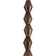 GloboStar® FRANKLIN 00695 Vintage Κρεμαστό Φωτιστικό Οροφής Μονόφωτο 1 x E27 AC220-240V IP20 - Φ4 x Υ43cm - Καφέ Σκούρο Ξύλινο Ανάρτηση - 5 Χρόνια Εγγύηση