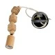 GloboStar® BEADS 00696 Vintage Κρεμαστό Φωτιστικό Ανάρτηση Μονόφωτο 1 x E27 IP20 Μπεζ Ξύλο - Μ5 x Π5 x Υ33cm