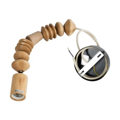 Vintage Κρεμαστό Φωτιστικό BEADS Μονόφωτο 1 x E27 AC220-240V IP20 - Φ5 x Υ33cm - Μπεζ Ξύλινο Ανάρτηση GloboStar® BEADS 00697 Vintage Κρεμαστό Φωτιστικό Ανάρτηση Μονόφωτο 1 x E27 IP20 Μπεζ Ξύλο - Μ5 x Π5 x Υ33cm
