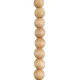 GloboStar® BEADS 00698 Vintage Κρεμαστό Φωτιστικό Ανάρτηση Μονόφωτο 1 x E27 IP20 Μπεζ Ξύλο - Μ4 x Π4 x Υ47cm