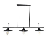 Vintage industrial φωτιστικό οροφής τρίφωτο μαύρο ράγα REGAL 3x E27 IP20 Φ25cm, 116x26x85cm Vintage industrial φωτιστικό οροφής τρίφωτο μαύρο ράγα REGAL 3x E27 IP20 Φ25cm, 116x26x85cm