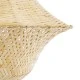 GloboStar® JUNIPER 01737 Boho Κρεμαστό Φωτιστικό Οροφής Μονόφωτο 1 x E27 AC220-240V IP20 - Φ45 x Υ40cm - Μπεζ Ξύλινο Μπαμπού Πλέγμα Καμπάνα - 5 Χρόνια Εγγύηση
