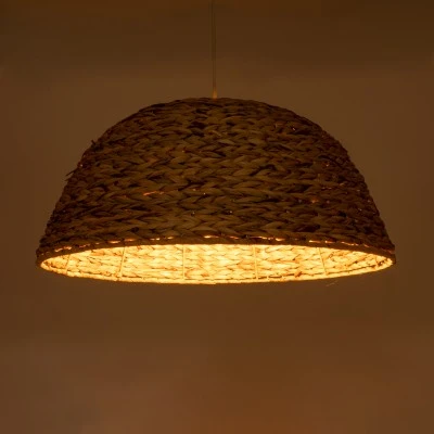 Boho Κρεμαστό Φωτιστικό MANGATA Μονόφωτο 1 x E27 AC220-240V IP20 - Φ60 x Υ28cm - Καφέ Water Hyacinth - Υδρουάκινθος Πλέγμα Καμπάνα GloboStar® MANGATA 01847 Boho Κρεμαστό Φωτιστικό Οροφής Μονόφωτο 1 x E27 AC220-240V IP20 - Φ60 x Υ28cm - Καφέ Water Hyacinth - Υδρουάκινθος Πλέγμα Καμπάνα - 5 Χρόνια Εγγύηση