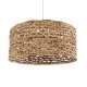 GloboStar® MANGATA 01849 Boho Κρεμαστό Φωτιστικό Οροφής Μονόφωτο 1 x E27 AC220-240V IP20 - Φ60 x Υ28cm - Καφέ Water Hyacinth - Υδρουάκινθος Πλέγμα Καμπάνα