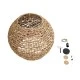 GloboStar® MANGATA 01851 Boho Κρεμαστό Φωτιστικό Οροφής Μονόφωτο 1 x E27 AC220-240V IP20 - Φ60 x Υ50cm - Καφέ Water Hyacinth - Υδρουάκινθος Πλέγμα Καμπάνα - 5 Χρόνια Εγγύηση