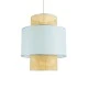 Boho Κρεμαστό Φωτιστικό SAIGE Μονόφωτο 1 x E27 AC220-240V IP20 - Φ50 x Υ60cm - Μπεζ με Γαλάζιο Ξύλινο Μπαμπού Πλέγμα GloboStar® SAIGE 02045 Boho Κρεμαστό Φωτιστικό Πλέγμα Μονόφωτο 1 x E27 IP20 Μπεζ Ξύλο με Γαλάζιο Ύφασμα - Μ50 x Π50 x Υ60cm