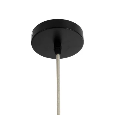 GloboStar® CABALLEROS 02053 Boho Κρεμαστό Φωτιστικό Καμπάνα Μονόφωτο 1 x E27 IP20 Πολύχρωμο Ξύλο - Μ40 x Π40 x Υ27cm