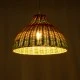 GloboStar® CABALLEROS 02053 Boho Κρεμαστό Φωτιστικό Καμπάνα Μονόφωτο 1 x E27 IP20 Πολύχρωμο Ξύλο - Μ40 x Π40 x Υ27cm