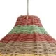 GloboStar® CABALLEROS 02053 Boho Κρεμαστό Φωτιστικό Καμπάνα Μονόφωτο 1 x E27 IP20 Πολύχρωμο Ξύλο - Μ40 x Π40 x Υ27cm