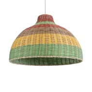 Boho Κρεμαστό Φωτιστικό CABALLEROS Μονόφωτο 1 x E27 AC220-240V IP20 - Φ70 x Υ48cm - Πράσινο με Κίτρινο και Μπεζ με Κόκκινο Ξύλινο Μπαμπού Πλέγμα Καμπάνα Boho Κρεμαστό Φωτιστικό CABALLEROS Μονόφωτο 1 x E27 AC220-240V IP20 - Φ70 x Υ48cm - Πράσινο με Κίτρινο και Μπεζ με Κόκκινο Ξύλινο Μπαμπού Πλέγμα Καμπάνα