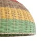 Boho Κρεμαστό Φωτιστικό CABALLEROS Μονόφωτο 1 x E27 AC220-240V IP20 - Φ70 x Υ48cm - Πράσινο με Κίτρινο και Μπεζ με Κόκκινο Ξύλινο Μπαμπού Πλέγμα Καμπάνα GloboStar® CABALLEROS 02054 Boho Κρεμαστό Φωτιστικό Καμπάνα Μονόφωτο 1 x E27 IP20 Πολύχρωμο Ξύλο - Μ70 x Π70 x Υ48cm