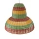 Boho Κρεμαστό Φωτιστικό CABALLEROS Μονόφωτο 1 x E27 AC220-240V IP20 - Φ70 x Υ60cm - Πράσινο με Κίτρινο και Μπεζ με Κόκκινο Ξύλινο Μπαμπού Πλέγμα Καμπάνα GloboStar® CABALLEROS 02058 Boho Κρεμαστό Φωτιστικό Καμπάνα Μονόφωτο 1 x E27 IP20 Πολύχρωμο Ξύλο - Μ70 x Π70 x Υ60cm