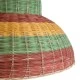 Boho Κρεμαστό Φωτιστικό CABALLEROS Μονόφωτο 1 x E27 AC220-240V IP20 - Φ70 x Υ60cm - Πράσινο με Κίτρινο και Μπεζ με Κόκκινο Ξύλινο Μπαμπού Πλέγμα Καμπάνα GloboStar® CABALLEROS 02058 Boho Κρεμαστό Φωτιστικό Καμπάνα Μονόφωτο 1 x E27 IP20 Πολύχρωμο Ξύλο - Μ70 x Π70 x Υ60cm