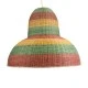 GloboStar® CABALLEROS 02059 Boho Κρεμαστό Φωτιστικό Καμπάνα Μονόφωτο 1 x E27 IP20 Πολύχρωμο Ξύλο - Μ100 x Π100 x Υ80cm
