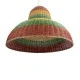 GloboStar® CABALLEROS 02059 Boho Κρεμαστό Φωτιστικό Καμπάνα Μονόφωτο 1 x E27 IP20 Πολύχρωμο Ξύλο - Μ100 x Π100 x Υ80cm