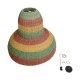 GloboStar® CABALLEROS 02059 Boho Κρεμαστό Φωτιστικό Καμπάνα Μονόφωτο 1 x E27 IP20 Πολύχρωμο Ξύλο - Μ100 x Π100 x Υ80cm